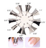 WOKOTO 3pcs Easy French Smile Line Gel Cutter Tool Staniless Steel CShape Manicure Edge Trimmer Diy Plate Module 3 Patte