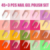 Vishine Gel Nail Polish Set 45 Color Gel Nail Polish with Base Top Coat Lasting Nail Gel Polish Soak Off UV LED Gel Poli