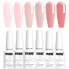 Vishine Nude Gel Polish Kit Sheer Milky Pink Jelly Transparent Nail Polish UV LED Gel Nail Polish Varnish Nail Art DIY S
