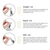 200PCS Black Coffin Acrylic False Nail Tips with Nail Cutter Nail Tips Glue Pure Color Long Ballerina Acrylic Nail Set F