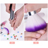 eBoot 2 Pieces Soft Nail Art Dust Remover Powder Brush Cleaner for Acrylic and Makeup Powder Blush Brushes Pink Purple