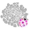 100pcs Mini Heartshaped Clear Glass Nail Polish Color Card Nail Art Color Display Tips Colorful Nail Polish Nail Art DIY
