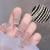 Nail Rhinestones Chain Gold Silver Pearl AB Colors Crystal 3D Nail Art Decorations Diamond Design Metal Charms Nail DIY