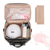 BAFASO Double Layer Nail Polish Organizer Holds 70 Bottles 15ml 05 floz and a Nail Dryer Nail Polish Case with 2 Removab