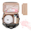 BAFASO Double Layer Nail Polish Organizer Holds 70 Bottles 15ml 05 floz and a Nail Dryer Nail Polish Case with 2 Removab
