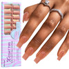 BTArtbox Soft Gel Nail Tips Square Press On Nails Long Natural XCOATTIPS Preapplied Tip Primer OneStep Square Gel Nail T