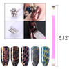 SILPECWEE 4pcs Nail Magnet Tool Set Magnet Plate Wand Board Magnetic Pen Stripe Nail Magnet Double Ended Magnet Wand Mag