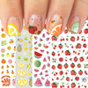 10 Sheets Strawberry Nail Art Stickers Decals SelfAdhesive Cute Fruits Strawberry Watermelon Avocado Cherry Nail Decorat