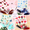 24 Sheets Flowers Nail Art Stickers Water Transfer Decals Floral Butterfly Rose Nail Art Design Nails Supplies for Women