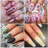 Letter Nail Art Stickers Number Nail Decals Nail Art Supplies Old English Alphabet Nail Sticker Designs Holographic Engl