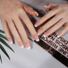 DANNI TONI Semi Cured Gel Nail Strips French HappyGoLucky Nude Gel Nail Stickers with White Tips 28 Stickers