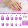 288pcs Short Press On Nails Teenitor Matte Acrylic False Nails With Glue 12 Color Glue On Nails For Small Hands