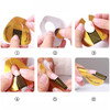 300 Pieces Acrylic Nail Form Sticker Nail Sculpting Forms Golden Horseshoeshaped Nail Extension Forms for Builder Gel an