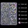 4000pcs Hot Fix Round Crystals Gems Glass Stones Hotfix Flat Back Rhinestones Crystal AB