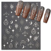 TailaiMei Valentines Day Star Moon Nail Stickers SelfAdhesive Golden Heart Nail Art Decals for DIY Nail Decorations 3 Sh