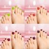 288 Pieces 12 Sets Short False Toe Nails Short Square Artificial Nail Tips Press on Glossy Toe Nails Solid Color Full Co