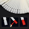 200 Pieces Nail Swatch Sticks Natural Nail Art Practice Tips Fan Shaped Polish Color Display Sticks Square Nail Swatches