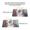 PUEEN 35cm Upgraded HD Chunky Clear Transparent Soft Stamper and Scraper Set Nail Art Stamping Tools Clear BH000706