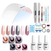 Gel Nail Polish Starter Kit 6 Colors Gel Polish Set Base Top Coat 36W LED UV Nail Lamp with Full DIY Gel Manicure Nail T