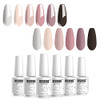 Vishine Gel Nail Polish Set Soak Off UV LED Nude Maroon Gel Nail Polish Color Set Of 6pcs X 8ml