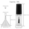 GTHER 20PCS 5ML Small Empty Nail Polish Glass Bottles with Brush Cap Funnel Mixing Balls for Nail Art Sample Matte Black