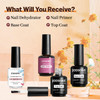 JODSONE 15ML Nail Primer Base Coat Top Coat Glossy Quick Drying Durable DIY Nail Art Design Long Lasting Gift