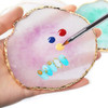 21 Pcs Nail Art Brushes Nail Art Tool Set Resin Palette Nail Art Painting Mixed Color 2 Way Acrylic Silicone Carving Pen