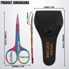 Nail Scissors Toenail Eyebrow Mustache Facial Nose Ear Hair Grooming Multipurpose Small Beauty Scissors Curved and Sharp