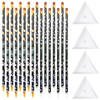 20 Pcs Rhinestone Picker Pen Set 16 Yellow and White Self Adhesive Nail Dotting Wax Pen with 4 Triangular Bead Separator