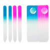 SIUSIO 20 Pack Professional Czech Crystal Glass Nail Files Buffer Manicure Tools Kit Set Gradient Rainbow Color for Nail