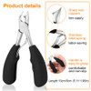 iBazal Toenail Clippers Manicure Kit with Nail Clippers Toe Nail Clipper Nail File Cleaner Cuticle Nail Clippers Ear Pic