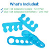 VIVEsole Toe Separators for Men Women Medium 2 Pairs Silicone Gel Spreaders Therapeutic Spa Stretchers for Plantar Fasci