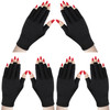 Syhood 3 Pair UV Gloves for Nail Lamp Upf50 UV Fingerless Protection Glove for Gel Manicures Art Protect Hand from Nail