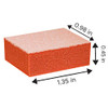 PandaSpa Nail Mini Buffer Block File 80100 Grit 2 Sided 130 Count Orange
