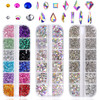 Anezus 4728Pcs Nail Gems with Crystals Rhinestones Jewls Pickup Tool Pen for Nails Nail Art Supplies Diamond Stones for