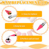 Blulu 16 Pcs Wax Head Tips Rhinestone Picker Tool Rhinestones Replacement Diamond Painting Tips for Nail Dotting Pen to