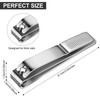 Mudder 6 Pcs Silver Large Nail Clippers Stainless Steel Ultra Sharp Sturdy Fingernail and Toenail Clipper Cutters Straig