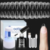 Beetles Gel Nail Kit EtchX Almond Short 504pcs 12 Sizes Nail tips with 9 in 1 Nail Glue Mini LED Light Acrylic Half Matt