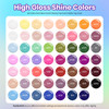 Beetles Spring Gel Nail Polish Set Vibrarnt Holiday 55 Colors Gel Polish Kit with 5 Pcs Base Glossy Matte Top Coat UV LE