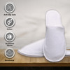 Modlux Spa Slippers 12 Pairs Cotton Velvet Closed Toe Disposable Slippers for Guests Bathroom Bedroom Hotel House Bride