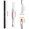 TOROKOM 2Pcs Poly gel Brush DualEnded Poly gel Brush and Spatula Picker Stainless Steel Poly gel Brush Pen for Nails Ext