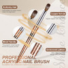 Shine Chance Acrylic Nail Brush Size 10 100 Real Kolinsky Art Nail Brush for Acrylic Powder Application Handmade Women M