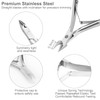 Metal Nail Cuticle Trimmer with Cuticle Pusher and Cutter 2 PCS Professional Cuticle Remover Tool Kit Cuticle Cutter Set
