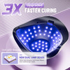 LadyMisty 268W UV LED Nail Lamp 2026 Upgrade UV Light for Gel Nails with 57 Beads Nail Dryer with 4 Timer Setting LCD To