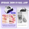 LadyMisty 268W UV LED Nail Lamp 2026 Upgrade UV Light for Gel Nails with 57 Beads Nail Dryer with 4 Timer Setting LCD To