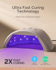 MelodySusie Compact Advanced UV LED Nail Lamp PPlus30F Nail Dryer with 3 Timers Smart Sensor Cures All Gels Especially R