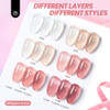 beetles Gel Polish Whispers of Love Jelly Gel Nail Polish Set 6 Colors Milky White Nude Pink Neutral Sheer Translucent S