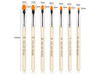 Aoshang 7Pcs Uv Gel Nail Brush Poly Extension Gel Brush Nail Art Tips Builder Painting Pen SetNo2468101214