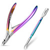 Cuticle Trimmer with Cuticle PusherCuticle Nipper Professional Stainless Steel Cuticle CutterSharp Durable Pedicure Mani