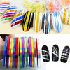 Nail Art Striping Tape Lines Kit 36 pcs 1mm 2mm 3mm Nail Tape Strips for Design DIY Silver Nails Striping Tape CaseLaser